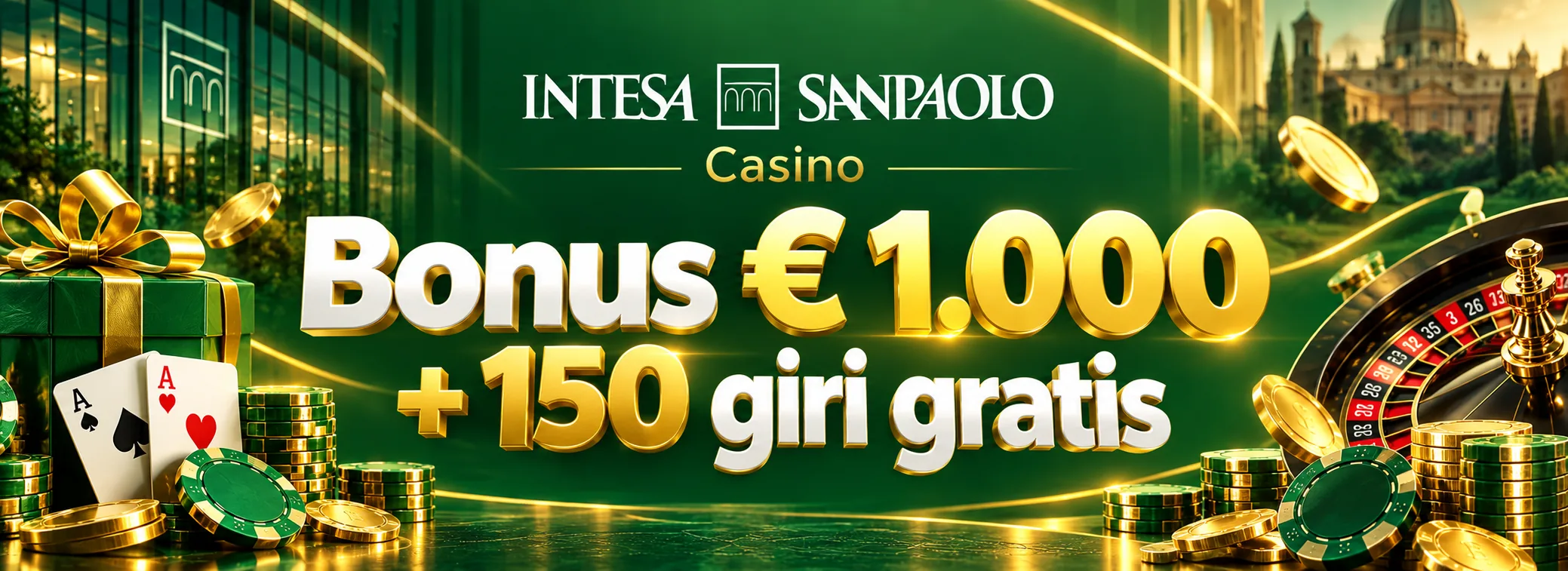 Bonus di benvenuto da 1.000 € di Intesa Sanpaolo Casino